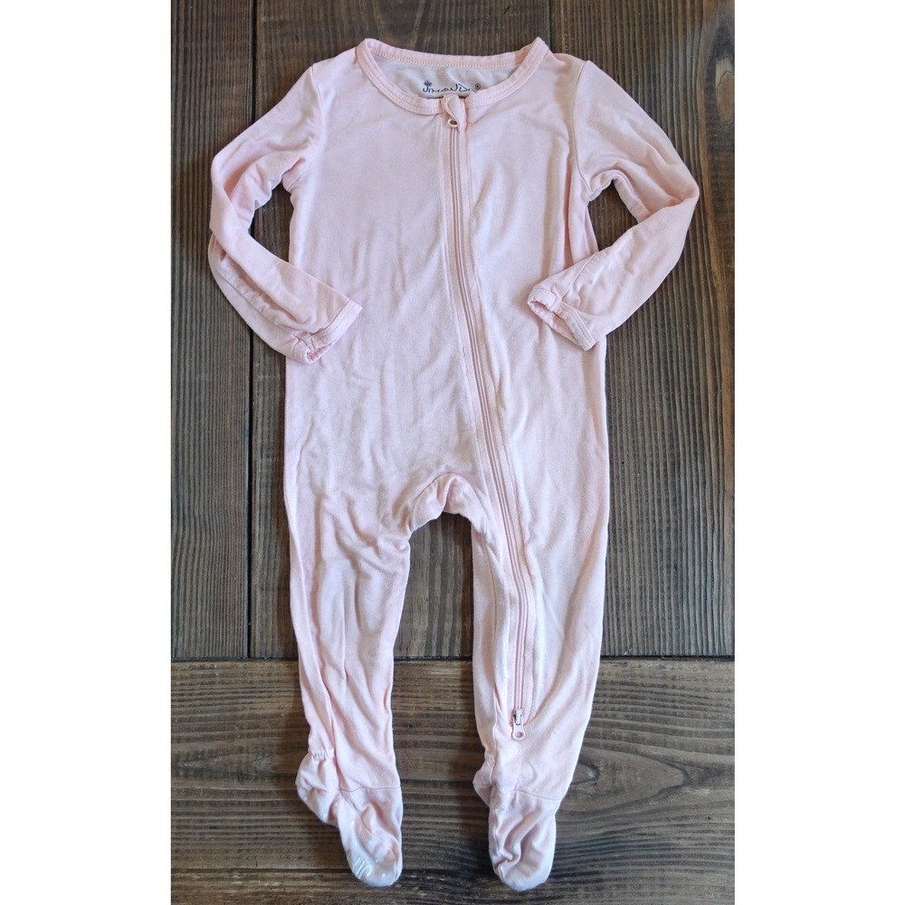 Jimonda Bamboo‎ Baby Footed Sleeper Pajamas 9-12 Months Soft Comfy Zip Up Girls